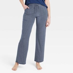 3 for $10 Stars Above Women's Striped Beautifully Soft Pajama Pants Navy Medium
